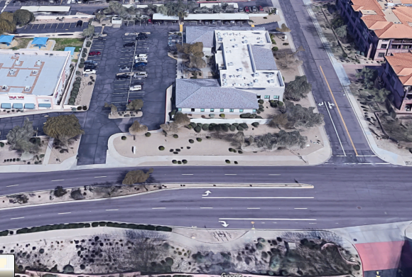 Aerial view of the Med X Scottsdale building